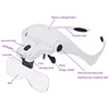 Adjustable Lens Wearing Type Glasses Magnifier Loupe Kit with LED Lights