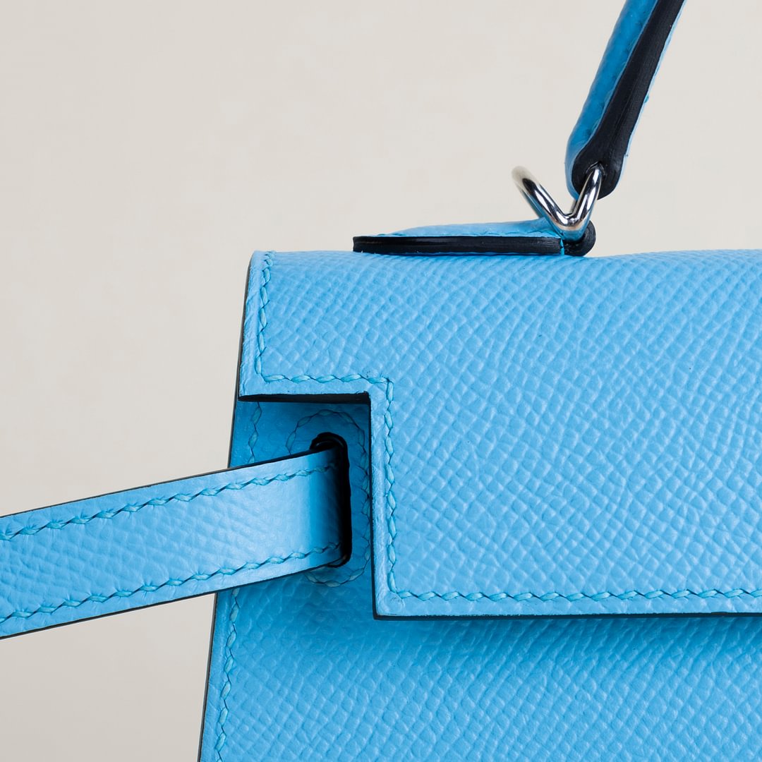 Mini Kelly II Epsom  7N Celeste PHW