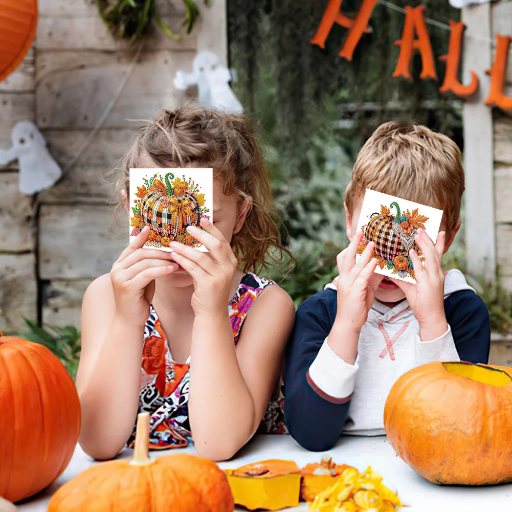 6PCS DIY Diamond Art Greeting Cards Congratulations Cards & Gifts (Halloween)