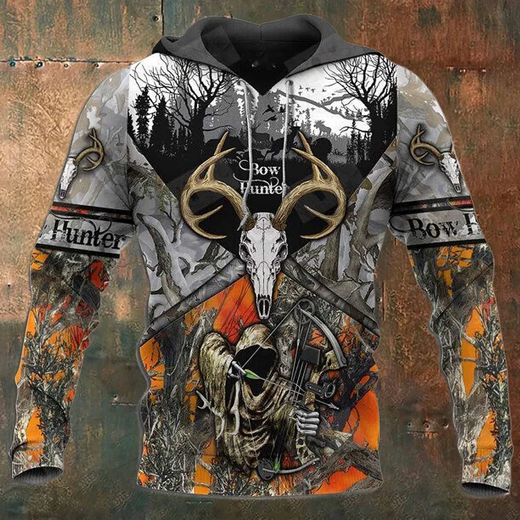 Men's All Over Printed Bow Hunter Hoodie
