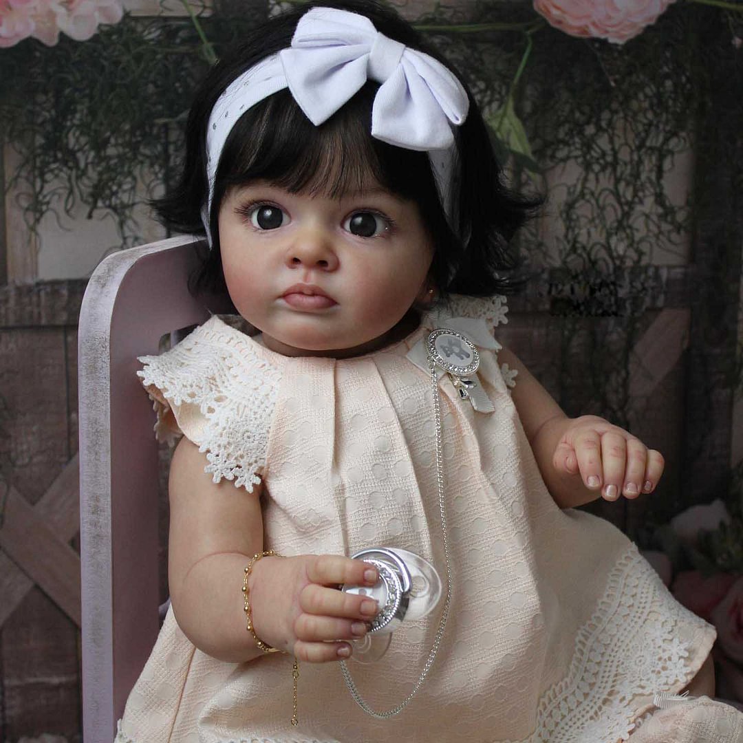 20" Look Real Lifelike Cute Toddler Reborn Silicone Vinyl Body Girl Doll Named Hermosa,Best Gift for Children