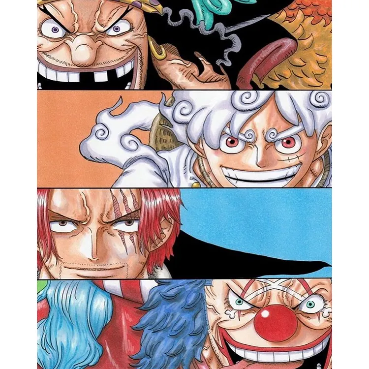New Four Emperors Of One Piece 40*50CM (Canvas) Full Round Drill Diamond Painting gbfke