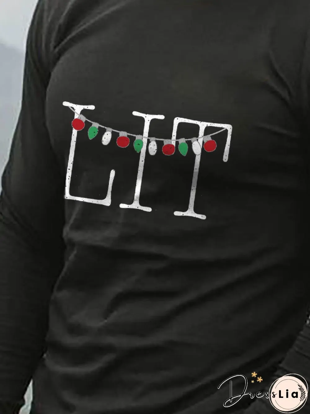Lit Lantern Graphic Long Sleeve Loose Tee