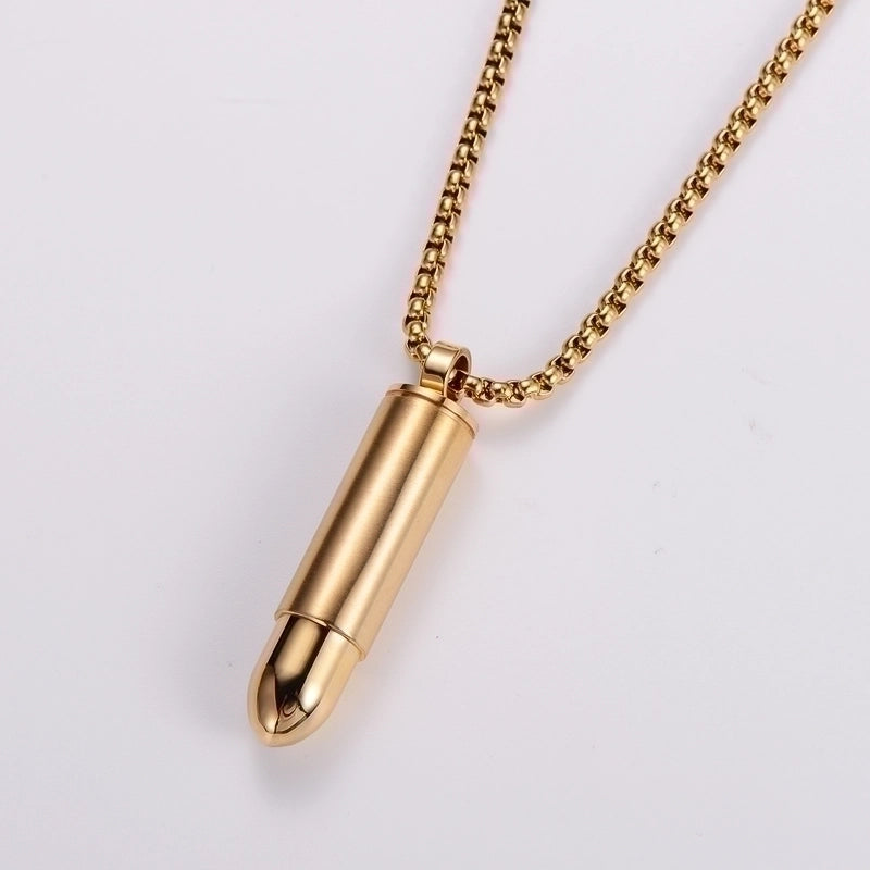 Stainless Steel 18K Gold Plated Minimalist Bullet