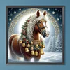 Diamond Painting-5D Full Round Drill Xmas Horse(40*40 CM)