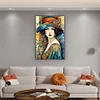 Retro Lady Woman-Full Embroidery 3 Strands 11CT Stamped Cross Stitch-50*75CM-Large Size