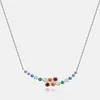  Colorful Lab Gemstones Rainbow Necklace 