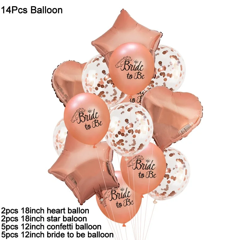 Bachelorette Party Bride To Be Sash Bridal Shower Hen Night Balloons Decor Team Bride Gifts Wedding Party Decorations Supplies