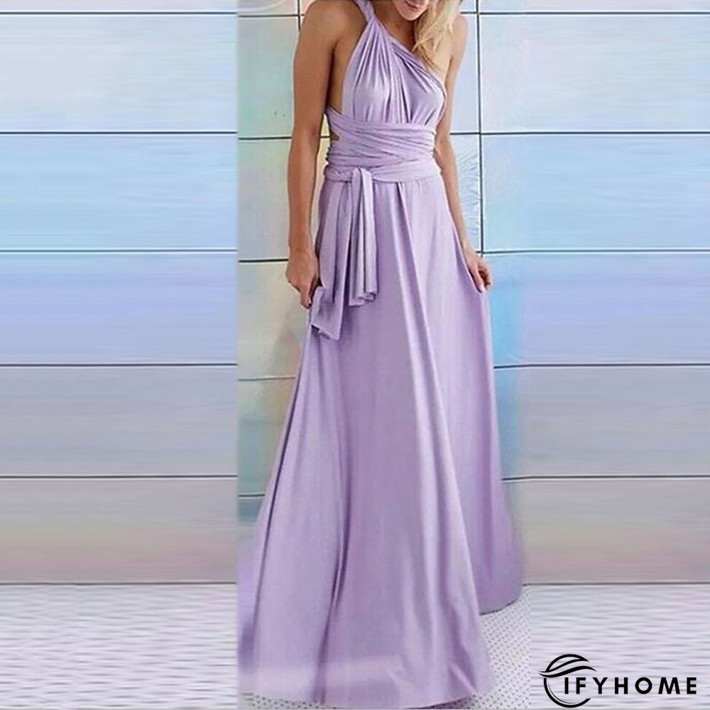 Women‘s Prom Party Dress Swing Dress Long Dress Maxi Dress Green Black Blue Sleeveless Pure Color Backless Spring Summer V Neck Party S M L XL | IFYHOME