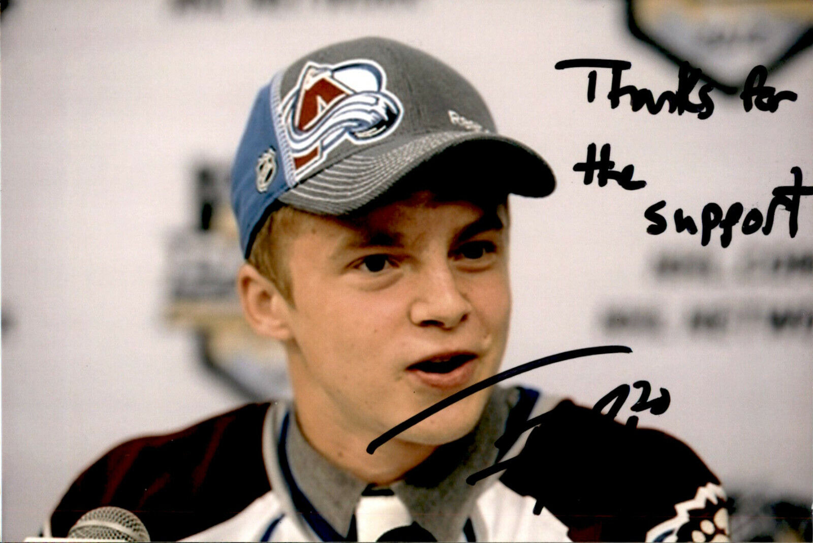 Troy Bourke SIGNED 4x6 Photo Poster painting COLORADO AVALANCHE