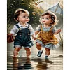 Cute Girl - 11CT Counted Cross Stitch - 40*50cm