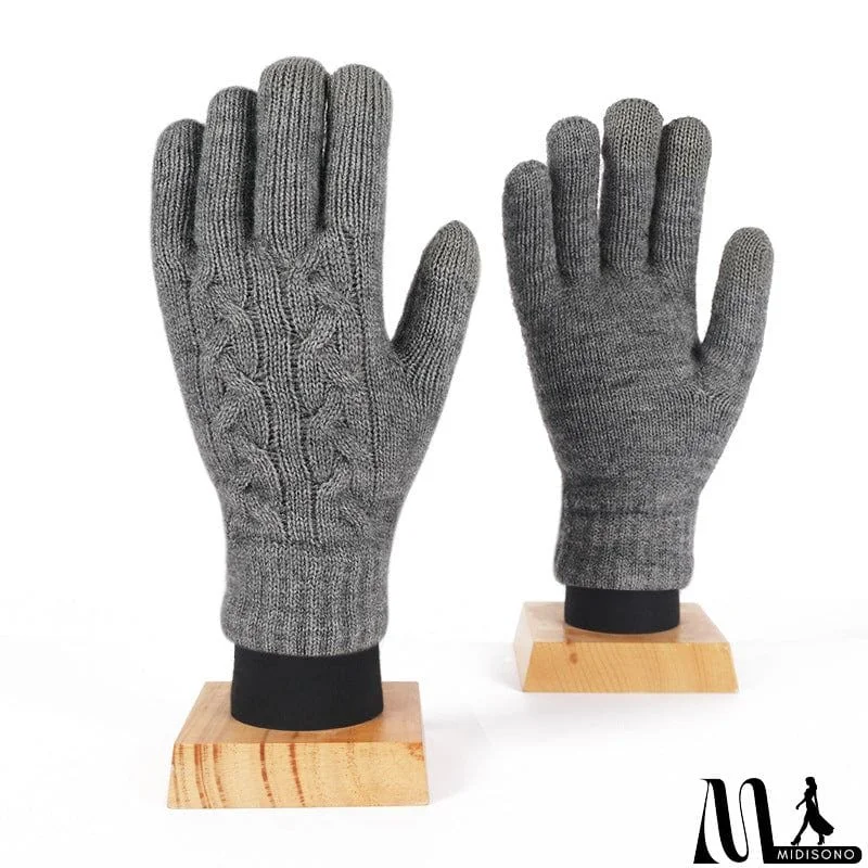 MidiSono - Warm Fleece Touch Screen Knitted Gloves