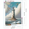 Leuchtturm am Meer - Rundbohrer Diamantmalerei - 30 * 40cm