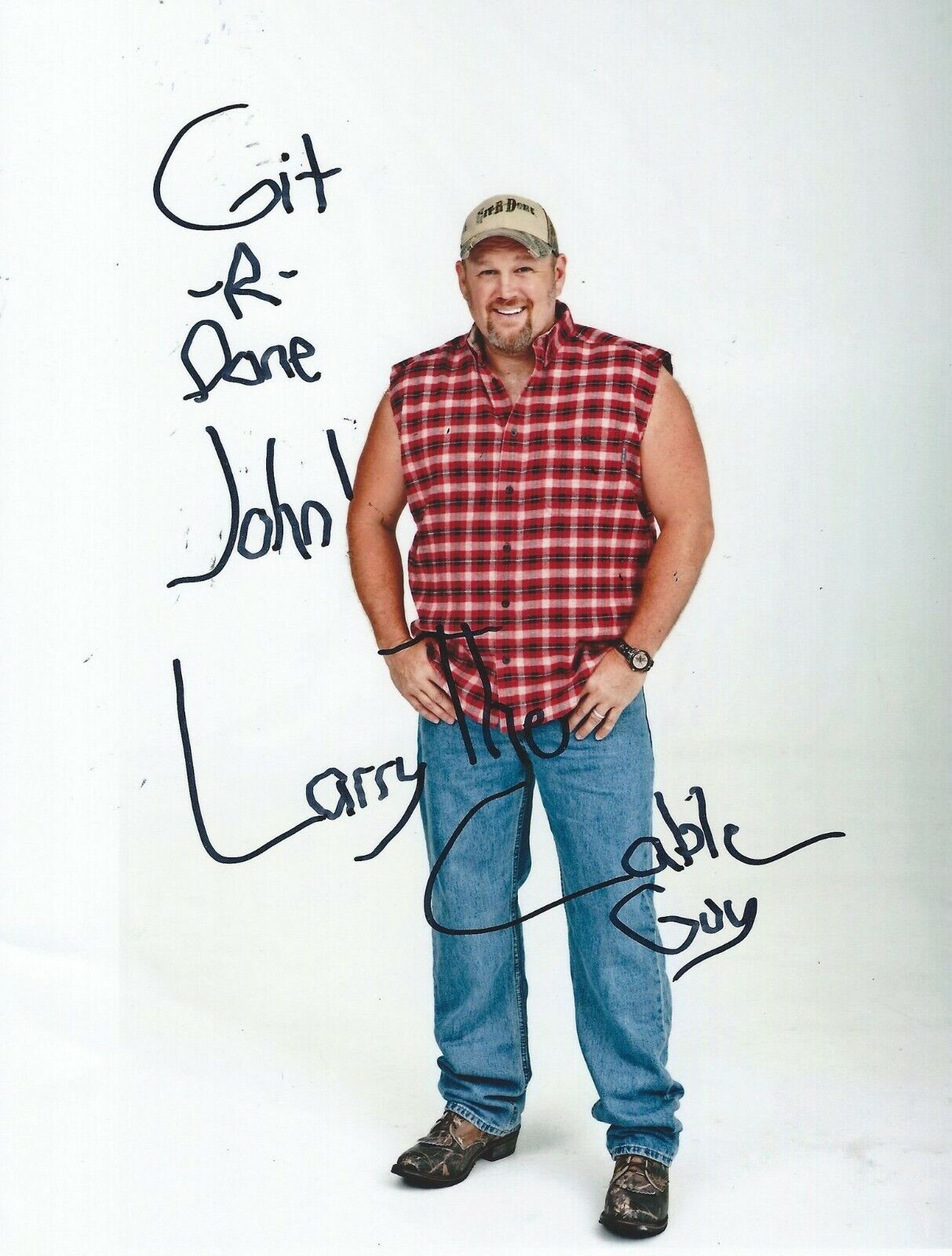 To JOHN: Autographed Signed 8x10 Photo Poster painting Larry The Cable Guy