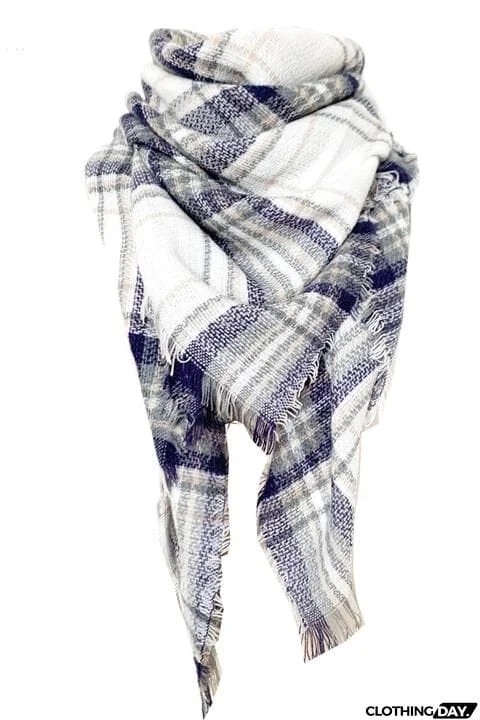 Plaid Imitation Cashmere Scarf