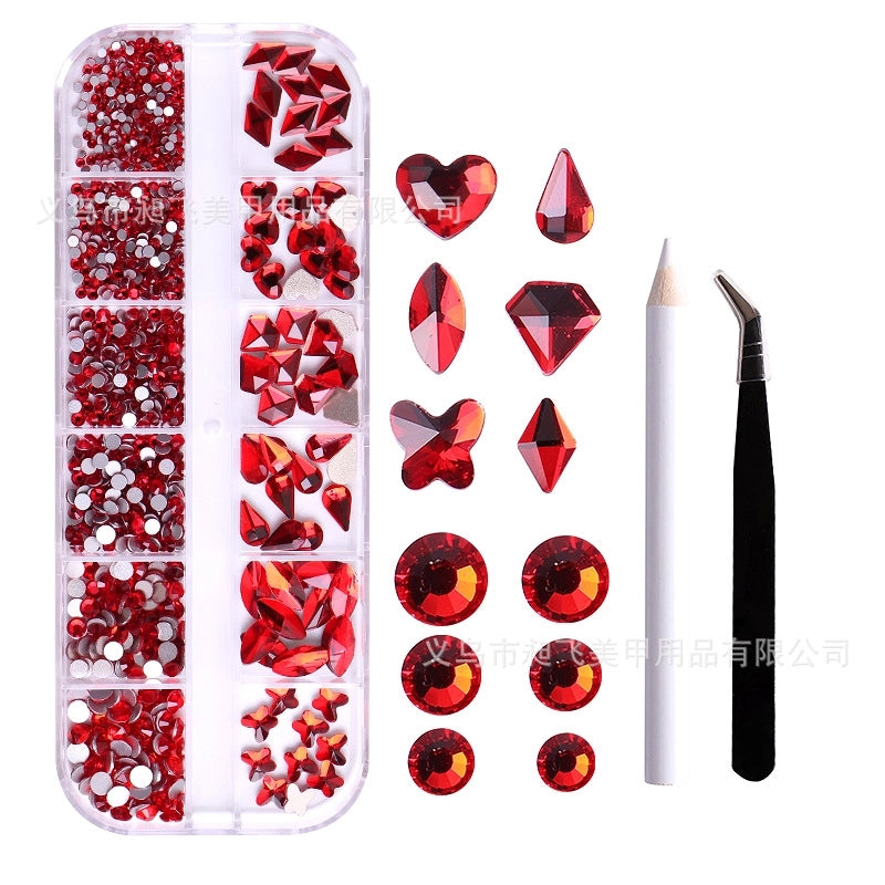 Fashion Candy Bottoming Drill Nail Decoration Accessories 1 Set