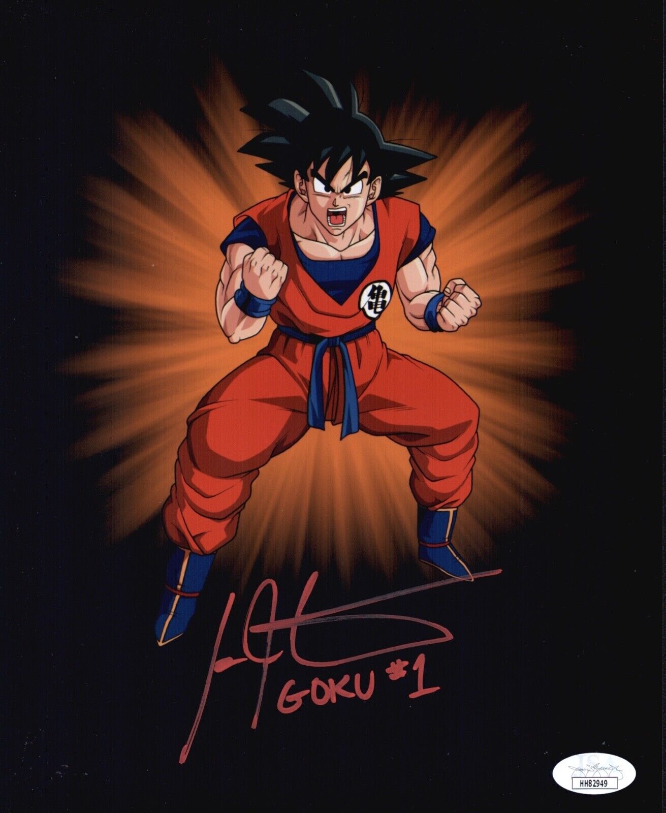 IAN JAMES CORLETT Signed DRAGON BALL Z Goku