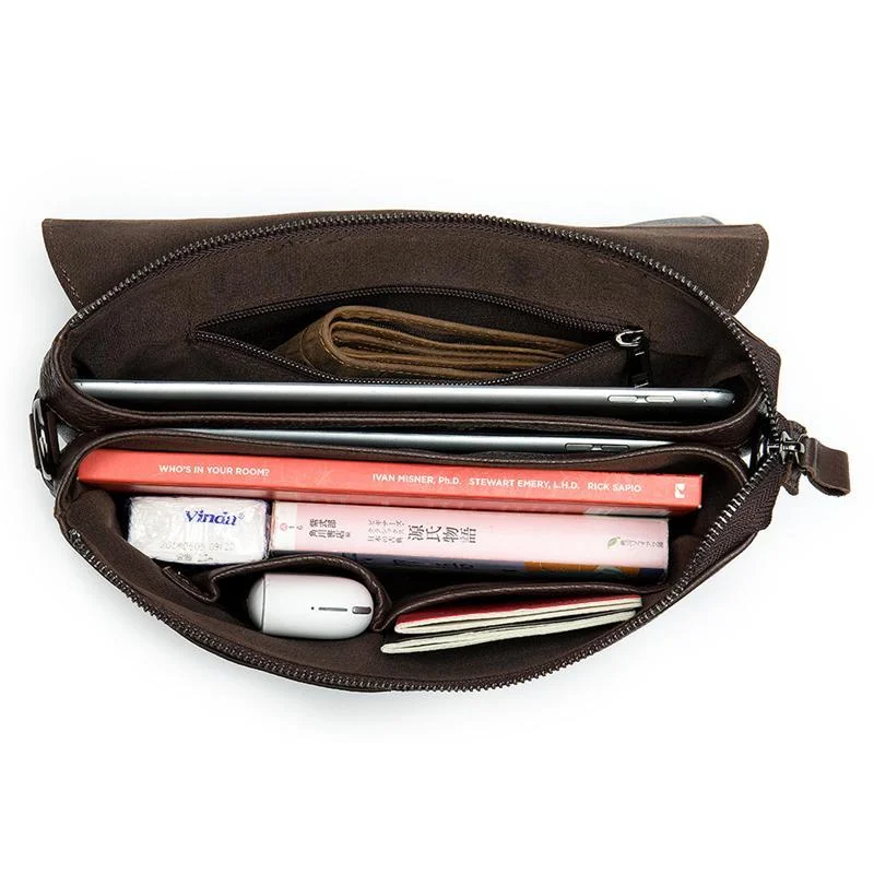 Business Multipurpose Casual Handbags Soft Leather Shoulder Bags