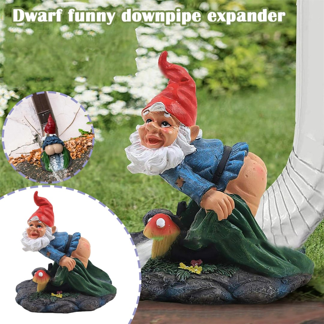 Gnome Downspout Extension Statue