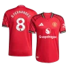 B.FERNANDES #8 Manchester United Home Authentic Soccer Jersey 2025/26