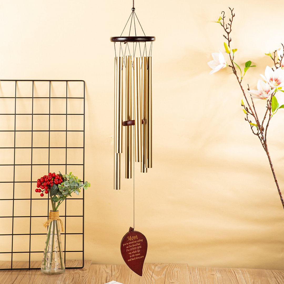 Personalized Memorial Wind Chimes with Engraving Outdoor Decoration for ...