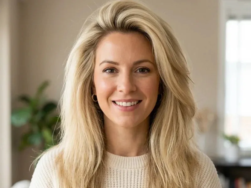 Hair after root lift styling