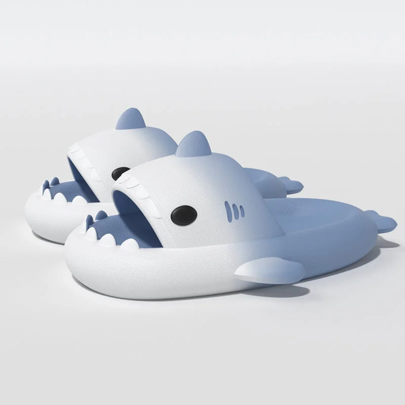 Premium Gradient Shark Slides - Super Soft, Comfy, Silent and Anti-slippery Gradient Shark Slippers