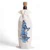 5D DIY Special Shaped Drill Diamond Painting Wine Bottle Bags Covers Kit (Flower)