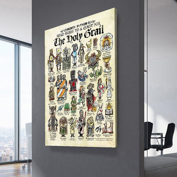 Monty Python and the Holy Grail Poster Canvas Wall Art
