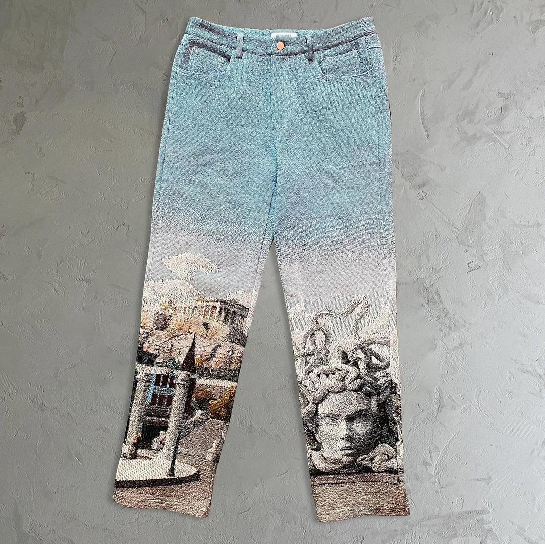 Retro Hip Hop Casual Tapestry Trousers