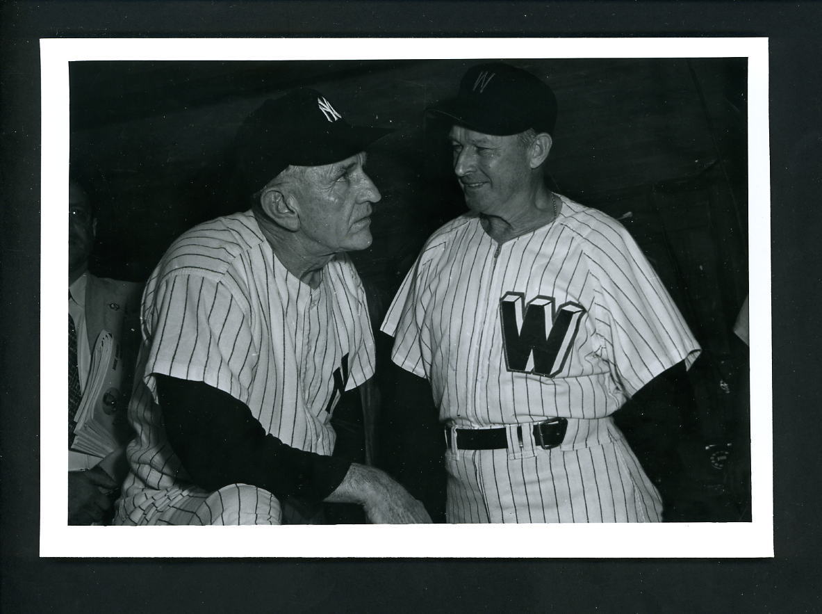 Casey Stengel Chuck Dressen Press Original Photo Poster painting Don Wingfield Yankees Senators