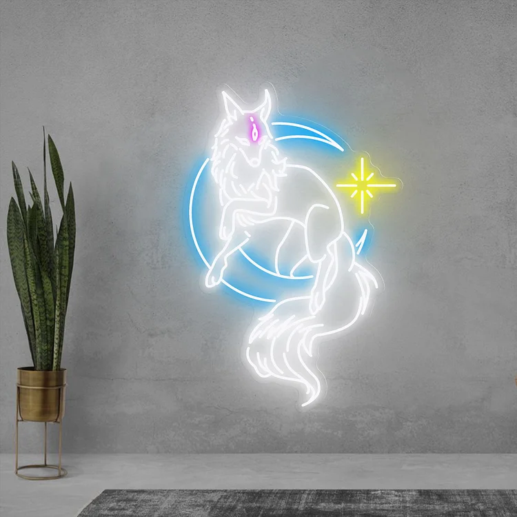 Neon Sign Fox LED Neon lights Animal Neon Sign Custom Neon Neon Light Art Neon Sign Neon Bedroom Neon Sign Wall Decor