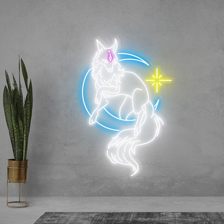 Neon Sign Fox LED Neon lights Animal Neon Sign Custom Neon Neon Light Art Neon Sign Neon Bedroom Neon Sign Wall Decor