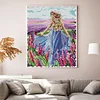 Lavender Girl - 16CT Stamped Cross Stitch 25*30cm/9.84*11.81in