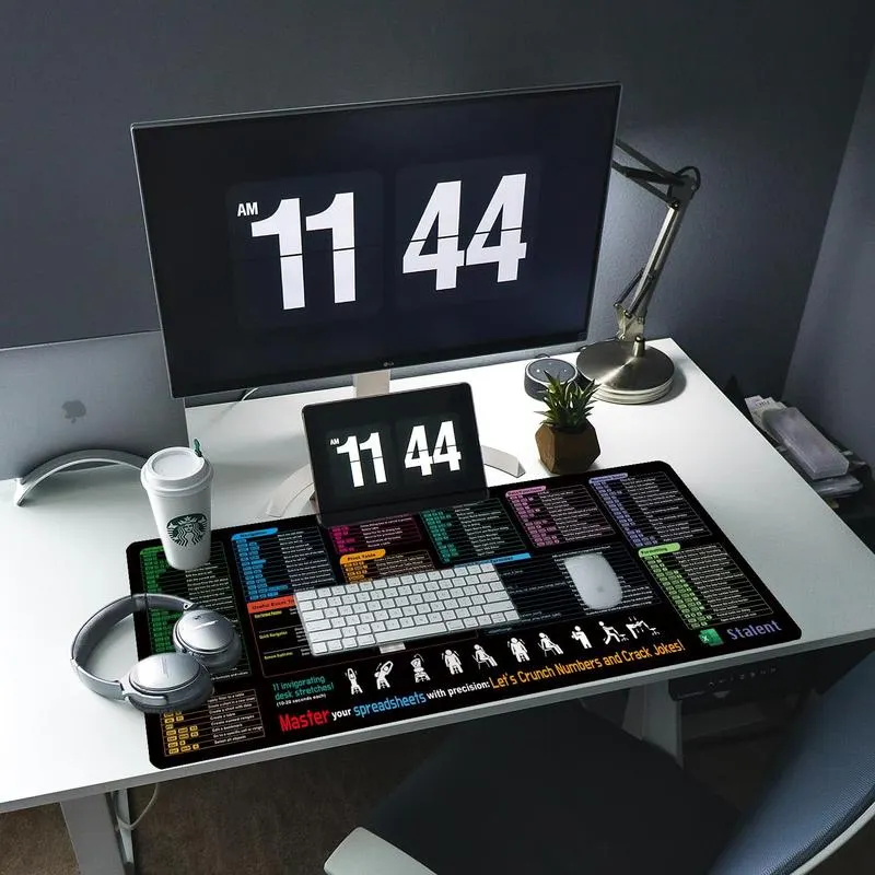 Excel Cheat Sheet Desk Mat
