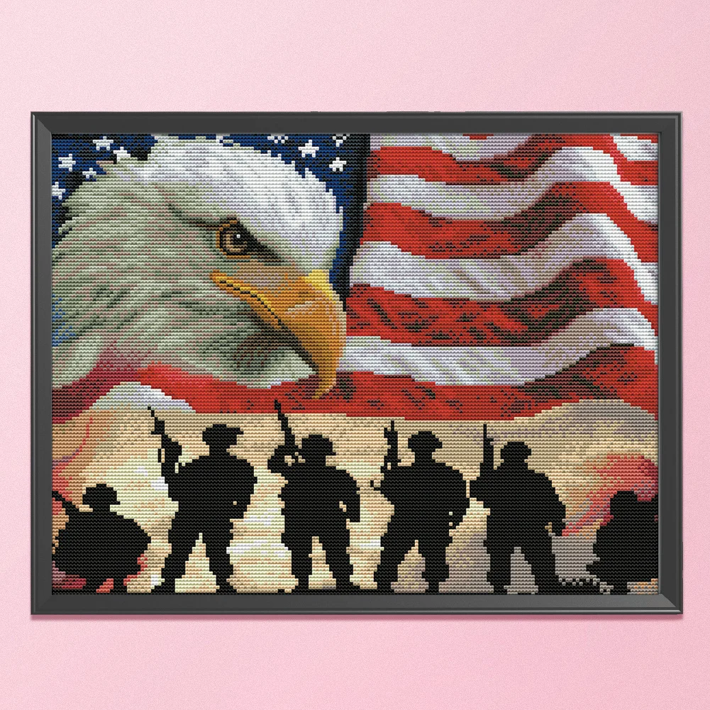 11CT Stamped Cross Stitch - Eagle(Canvas|46*36CM)