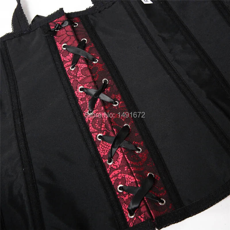 Billionm Sapubonva Corset Women Sexy Vest with Straps Lace up Overbust Cheap Flower Print Zip Brocade Gothic Halter Corsets Bustiers Tops