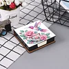 5D DIY PU Diamond Art Note Box with 160 Sheets Paper Memo Pad Holder (Flower)
