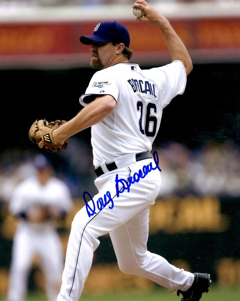 Signed 8x10 DOUG BROCAIL San Diego Padres Autographed Photo Poster painting - COA