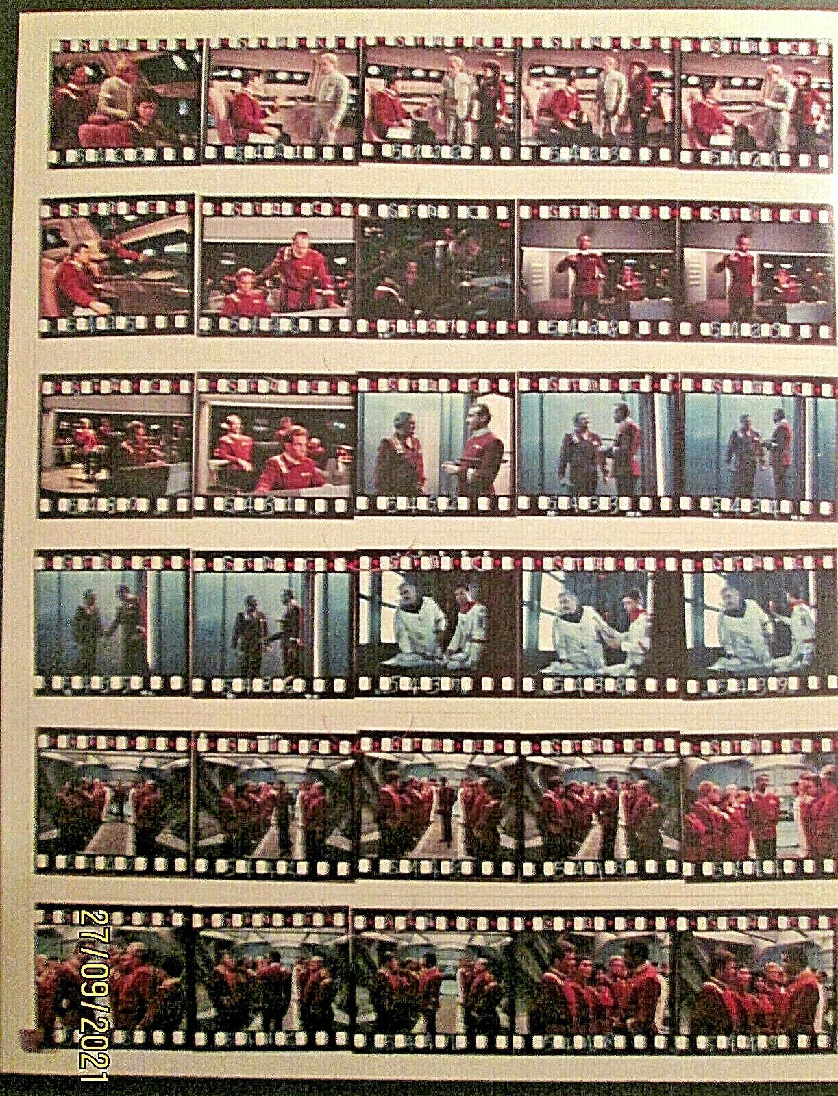 STAR TREK III : (THE SEARCH FOR SPOCK) ORIG,1984 COLOR CONTACT SHEET Photo Poster painting *