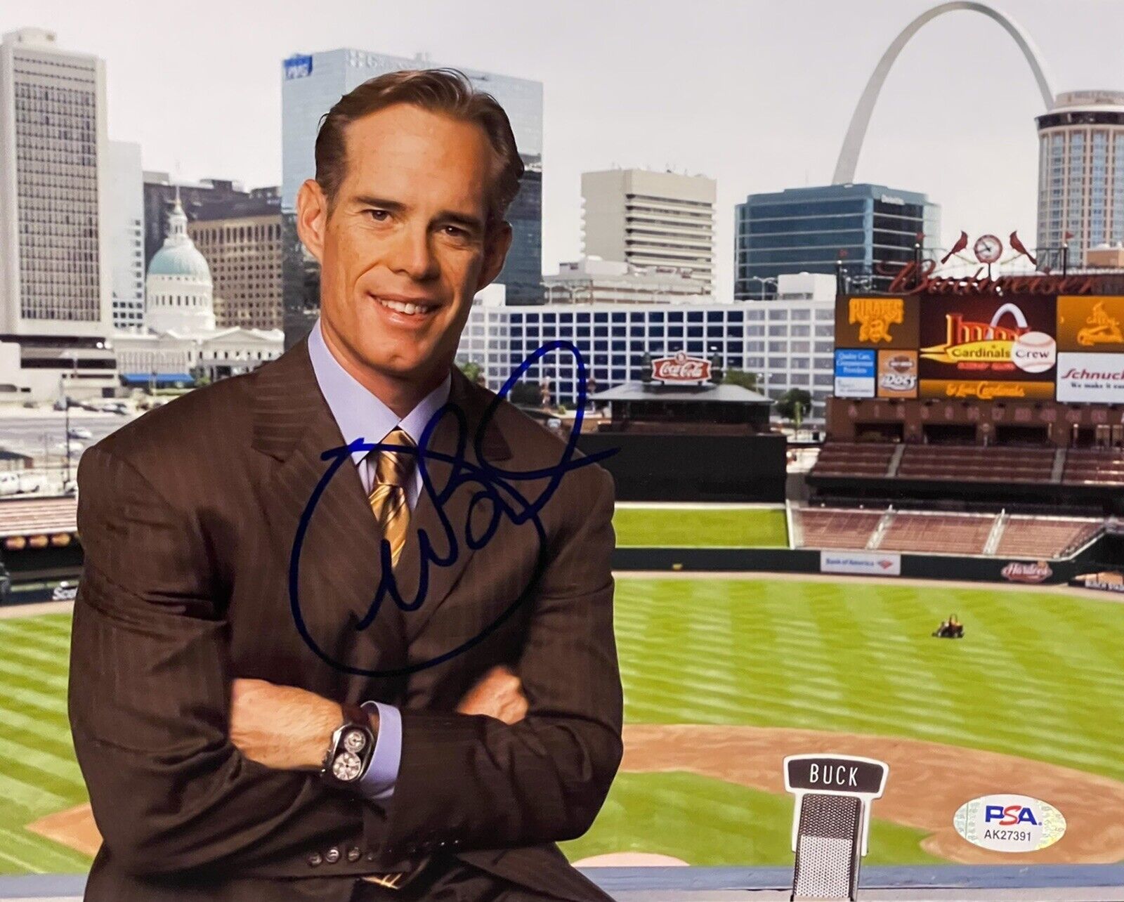 Joe Buck Signed Autographed Fox NFL World Series 8x10 Photo Poster painting PSA/DNA