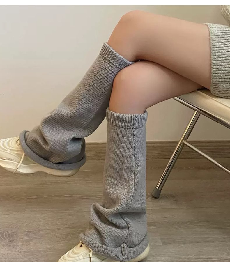 JAPANESE JK FLARED KNIT LEG WARMERS