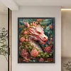 >SALE<Full Embroidery Eco-cotton Thread 11CT Print Flower Dragon Cross Stitch 50x60cm