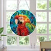 (US Local)DIY Parrot 5D Diamond Hanging Clock Art Craft for Living Room Decoration