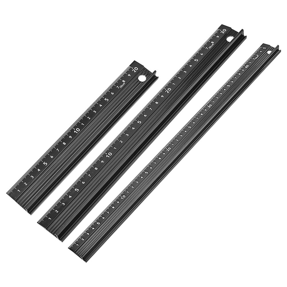 

Multi-function Aluminum Alloy Hand Protective Ruler Non-slip Straight Ruler, 300mm, 501 Original