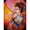 (Big Size)Antique Japanese Woman - 11CT Stamped Cross Stitch - 50*67cm