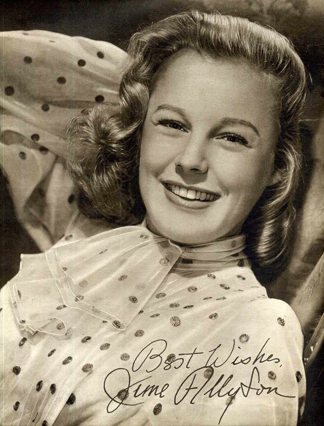 JUNE ALLYSON Signed Photo Poster paintinggraph - Film Actress & Singer - Preprint