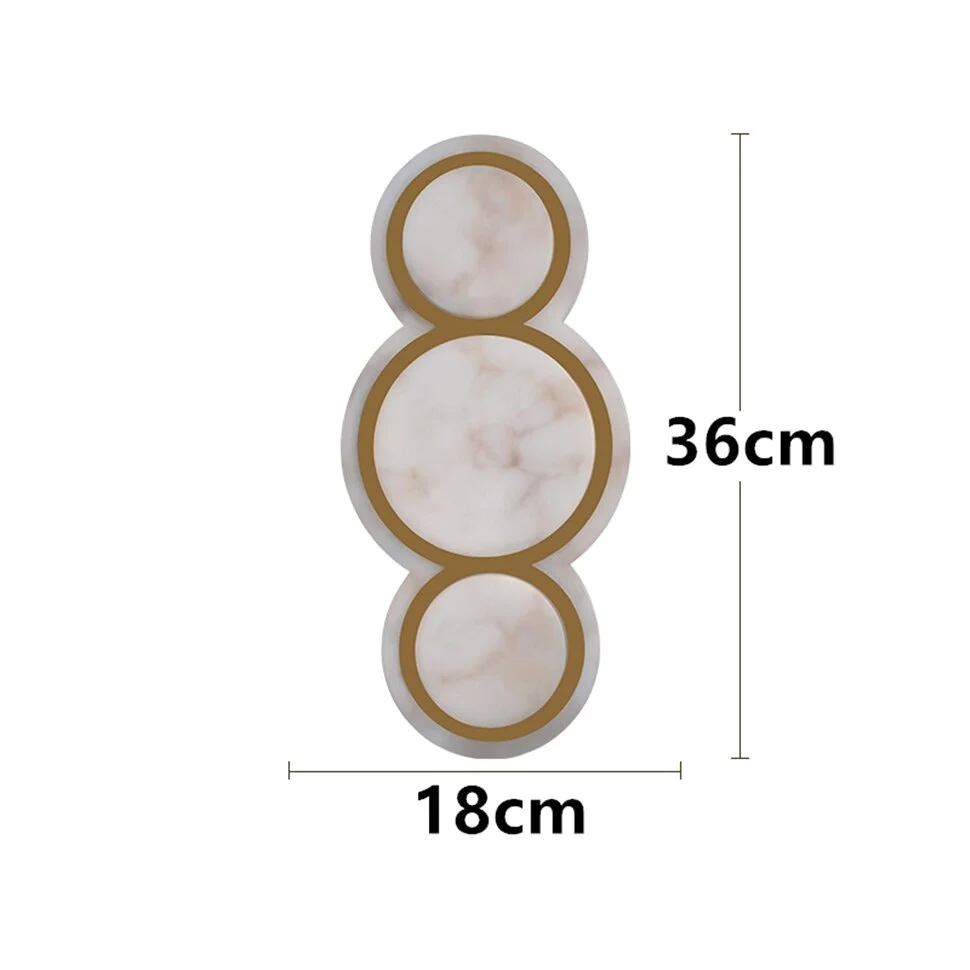 Modern Resin Art Gallery Wall Lamp Nordic Living Room Bedroom Circle Lampshade Gold Wall Light European Wall Sconce Vanity Light