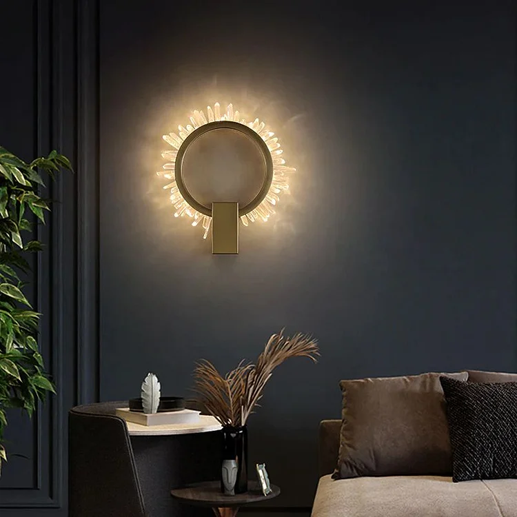 Rock Crystal Ring Wall Sconce