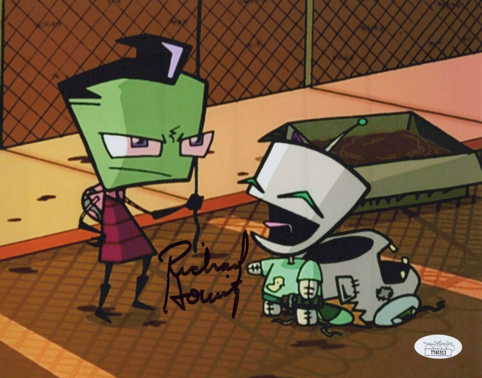 RICHARD HORVITZ Signed 8x10 INVADER ZIM Photo Poster painting Authentic Autograph JSA COA Cert